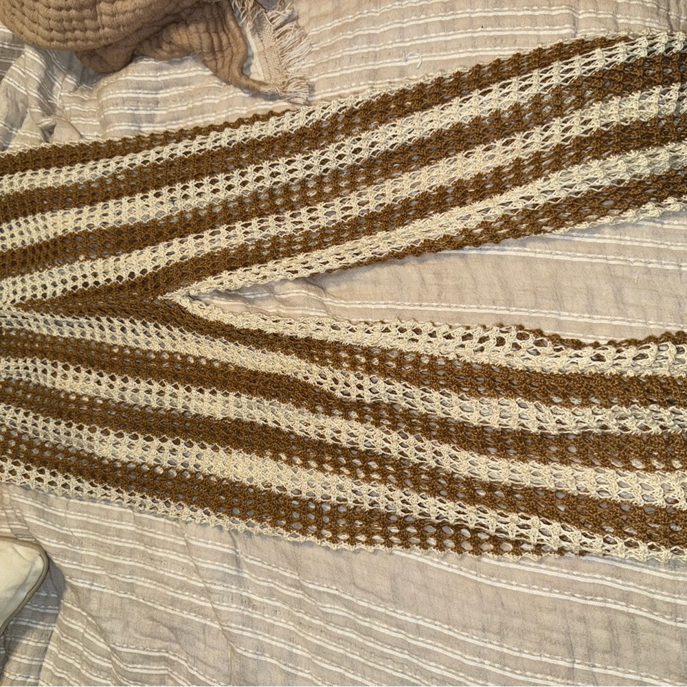Striped Crochet Swim Coverup